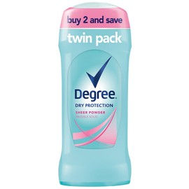 Degree Antiperspirant Deodorant 48-Hour Sweat and Odor Protection Sheer Powder Antiperspirant for Women 2.6 oz, 6 Twin Packs
