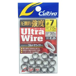 OWNER Split Ring P-25 Split Ring Ultra Wire #7 215lb/365lb 13pcs 72825