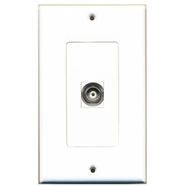 RiteAV - 1 BNC White CCTV Port Wall Plate Decorative