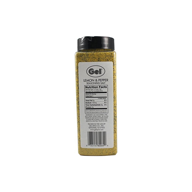 GEL Brand Gourmet Lemon Pepper Seasoning 20 oz Family Size