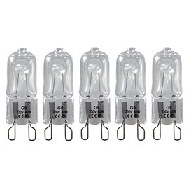 ShuoHui G9 Halogen Bulbs 33 W HaloPin Halogen Socket Dimmable 33 Watt Replacement for 365° Beam Angle Warm White - 2700 K (5)