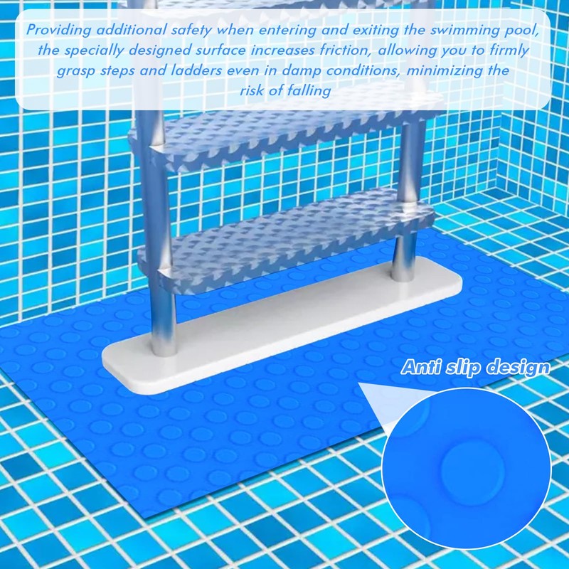 PRITOK Swimming Pool Ladder Mat, Large Pool Protection Mat: 90