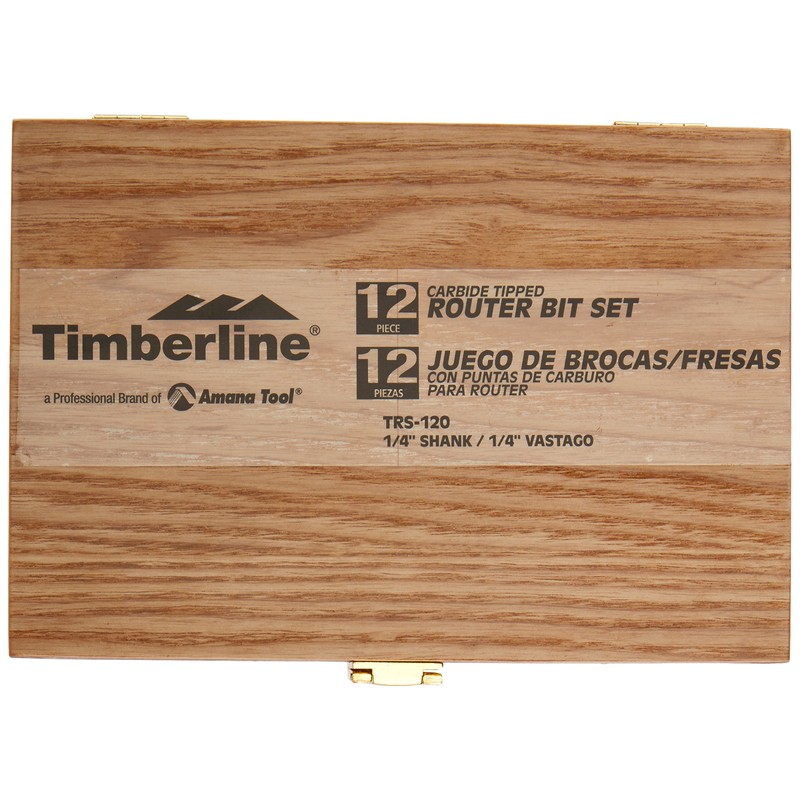 Timberline TRS-120 All Purpose 1/4-Inch Shank Router Bit Set, 12-Piece