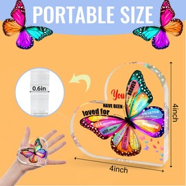 Gifts for 18 Year Old, 18th Birthday Gifts, Unique Birthday/Anniversary Decorations, Butterfly Gifts, Small Gifts for Women, Acrylic Heart Keepsake, You Have Been Loved for 18 Years