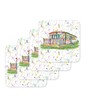 Coaster Caravan Static Holiday Home Coasters Watercolour Art Gift Work