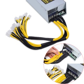 Onyehn 6Pin PCIE Mining Power Supply Connector Cable 40cm,for Bitmain Antminer APW7 + APW3 PSU L3 D3(2 Pack)