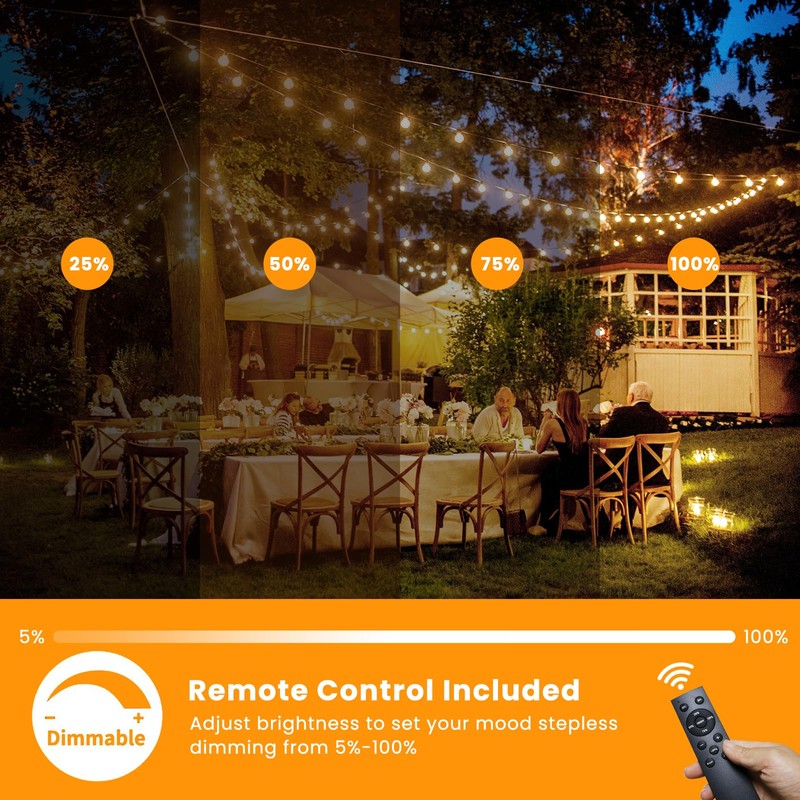 Bdrofn 100FT Solar String Lights Outdoor Waterproof, Solar Patio Lights