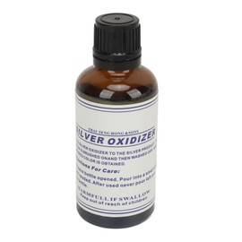 Silver Oxidant Solution for Jewellery Making, Black, Fast Acting Vintage Effect, Fast Acting Vintage Effect, 50 ml Silver Oxidant Solution