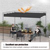 Retractable Wave Awning 1 x 2 m, Adjustable Roll-Up Sun