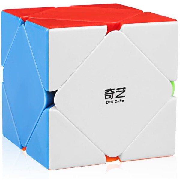 D-FantiX Qiyi Qicheng Skewb Speed Cube Stickerless Magic Cube Puzzle Toys for Kids (QiCheng Version)