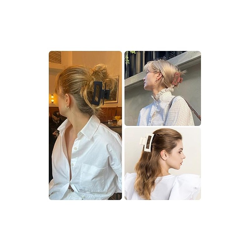 Sisiaipu Pinzas para El Cabello Medianas de 3,5", 6 Piezas