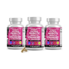 Clean Nutra PH Defend  Women's Probiotic & Prebiotic 3-Pack Supplement for Vaginal pH Balance, Odor Control & Urinary Tract Support