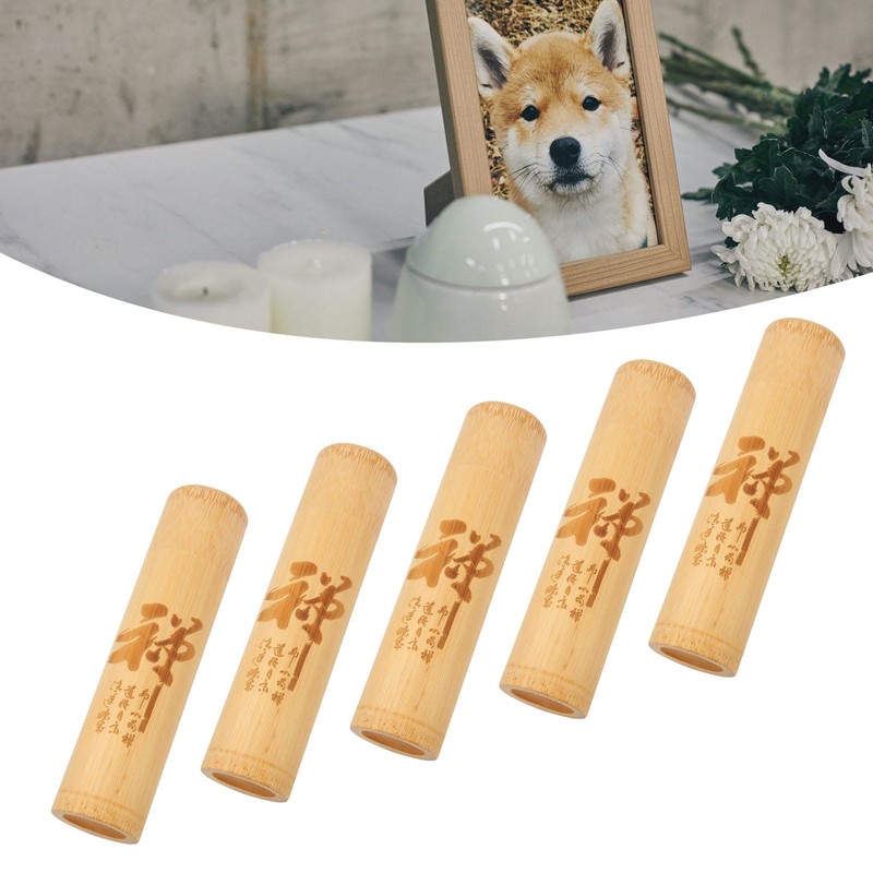 Scatter Tubes for Ashes, Ashes Urn, 5Pcs Bamboo Leakproof Portable
