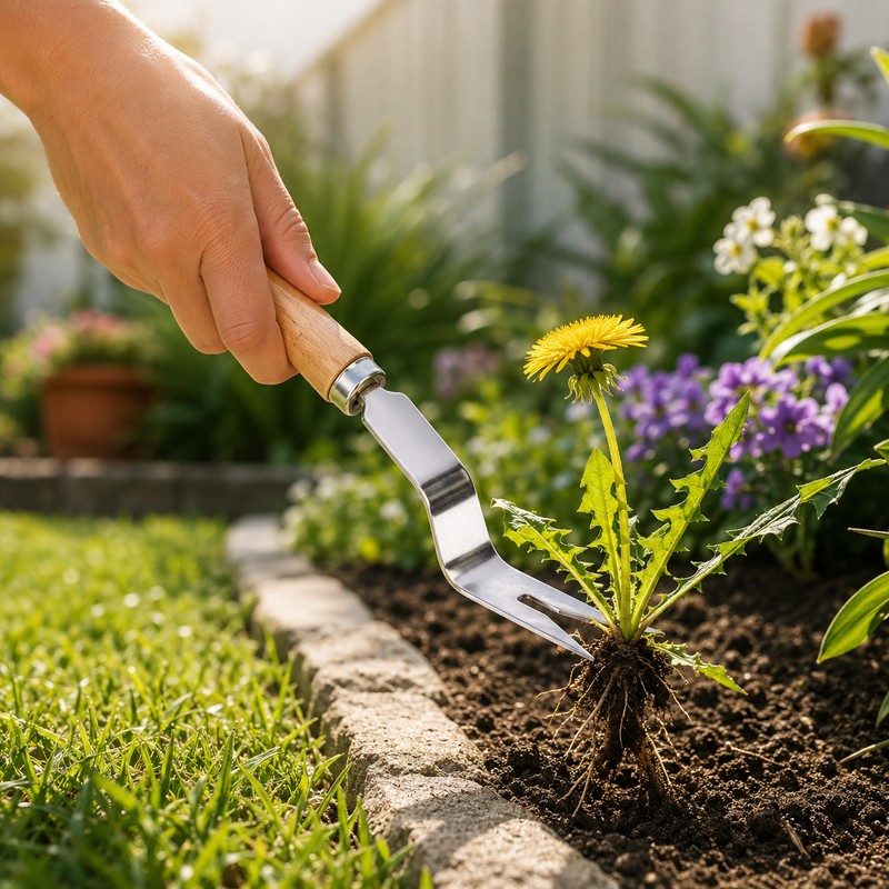 Stainless Steel Hand Weeder for Garden Weed Removal – Y-Shaped