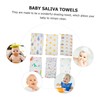 Hohopeti 6pcs Pure Cotton Drool Towels Soft Absorbent Cartoon Face
