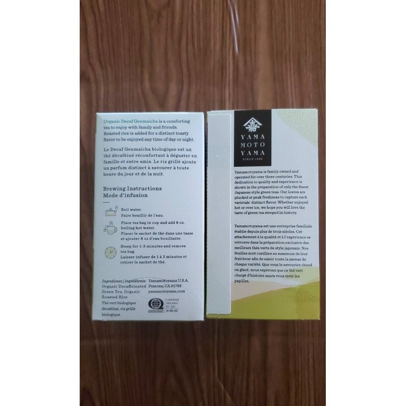 YAMAMOTO 2 PACK YAMAMOTO ORGANIC DECAF GENMAICHA(18 TEA BAGS EACH)