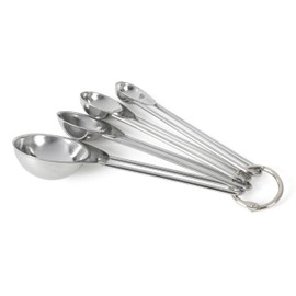 Martha Stewart Richburn 4-Piece Stainless Steel Measuring Spoons Set – Durable and Accurate Kitchen Measuring Tools for Baking and Cooking