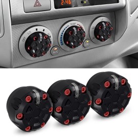 AC Heater Knobs (Set of 3) for Toyota Tacoma 2005-2015 - Air Conditioning Control Switch Knob Buttons - Climate Control Knobs for 2nd Gen Tacoma Accessories - Heater Temperature HVAC Fan Control Knob