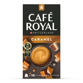 Café Royal, Caramel Flavoured Promo Pack, 100 Nespresso (R) Compatible Capsules, 80% Recycled Aluminium, Rainforest Alliance Certified, 100% Arabica Coffee, Flavoured