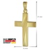 trendor Mens Gold on Silver Cross Pendant Necklace Sterling Silver