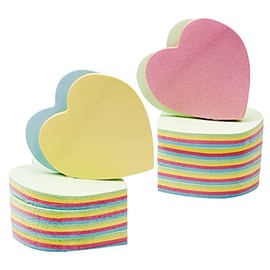 Lystaii 1000 Sheets Heart Shape Sticky Notes 2.9 in x 2.8 in Mixed Bright Colorful Sticky Pad Sticky Memo Post Memo Note Self Stick Notes Self-Sticky Note Pads Cute for Office Home School Student