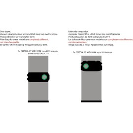 A1MATE Reusable Filter Bag Compatible for FESTOOL CT MIDI/MINI-1 before 2018
