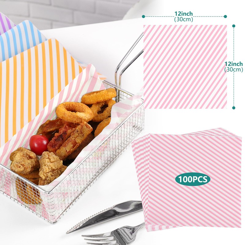 GeeRic Christmas Waxed Deli Paper Sheets for Food 12 *