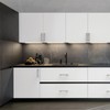 9BUILD 10 Pack Brushed Satin Nickel Cabinet Handles 128MM Hole