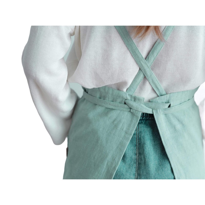 Stickling Premium Ramie Apron Made of 100% Natural Fibre with