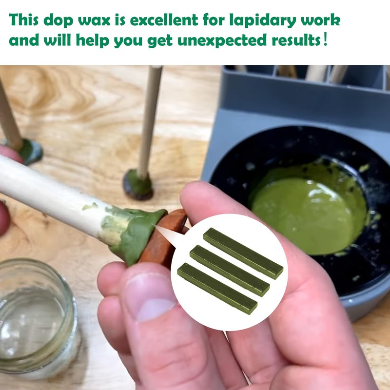 IWIWE 3PCS Green Lapidary DOP Wax - Fit for Lapidary