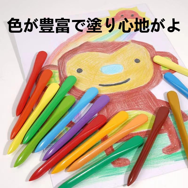Crayons Triangle Marker Pen Shape, 12 Colors, No Smudge Hands,