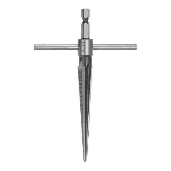 uxcell T-Hand Taper Reamer Tool with 6 Grooves Chamfer Bridge