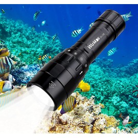 wurkkos DL10R Scuba Diving Torch, 4500LM Underwater Light Submarine Snorkeling Light Built-in USB-C Charge Port, Magnetic Rotary Switch, CREE XHP70.2 Emitter, IPX-8 Waterproof, Include 21700 Battery