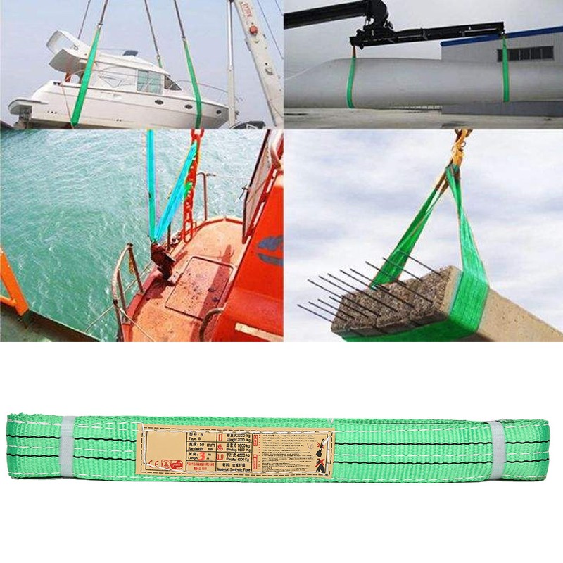3Meter x 50mm Polyester Lifting Sling Industrial Crane Hoisting Webbing
