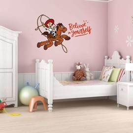 Believe in Yourself Donkey Character Buzz Woody Bo Peep Slinky Dog Mr.Potato Head Jessie Stinky Pete Holiday Gift Decorating Birthday Ideas Wall Decal Sticker - Size: 20 in(W) x 16 in(H)
