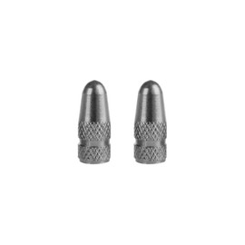 Marcraft Gun-Metal Grey Metal Presta Tyre Valve Dust Caps (2 Pack) for Bicycles And Motorcycles | Not For Cars | Anodised Alloy | Screw-On