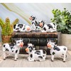 Ebros Set of 6 Whimsical Cute Bovine Holstein Cows in