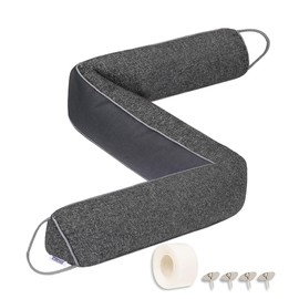 TORRAMI Under Door Draft Stoppers 36 Inch, Heavy Triangle Stop Draft Block Cold Air/Wind/Breeze Noise Blocker Door Sweeps Weather Stripping Bottom Seal Dark Gray