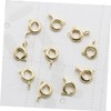 SEWACC 20pcs Golden Alloy Spring Ring Clasps for DIY Jewelry