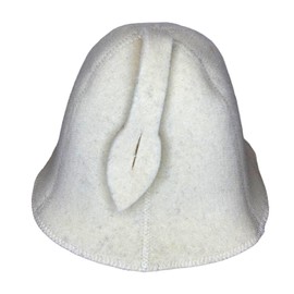 Papa Sauna Hat Made of 100% Wool Felt, Embroidered, to Protect the Head from Heat