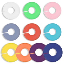 TEAONE Reusable Cloth Divider, 20 PCS Colorful Wardrobe Dividers for Hanging Clothes (9cm/3.5in)