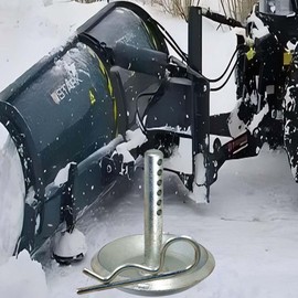 YOIASUGH Snow Plow Skid Shoes 2205071 for ATV UTV Polaris K-Plow Nos Hardened Steel Snow Plow Non- Quick Release Adjustable Pin Lock Plow Skid Feet 2208864 2/Pack