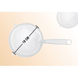 BRICOMIRAS - Multi-Purpose Kitchen Strainer 10 cm Fabric | Efficient Filter for Oil and Juices | Ergonomic Plastic Handle | Durable and Reusable, Fabric, 18 cm