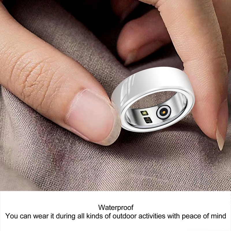 Smart Health Ring Stainless Steel Waterproof 23mah Lightweight Sleep Health