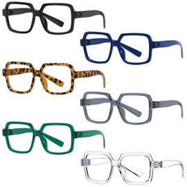Eyekepper Reading Glasses Men 2.25, Readers for Women, 6 Pack Square