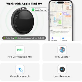 4Pcs Air Tracker Tag, Bestcool Item Finder Bluetooth Smart Tracker Tags Compatible with Apple “Search” App (iOS Only) IP67 Waterproof for Pet, Key, Luggage, Backpack, Wallets