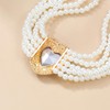 fxmimior Boho Women Multilayer 1920s Love Heart Rhinestone Necklaces Gold