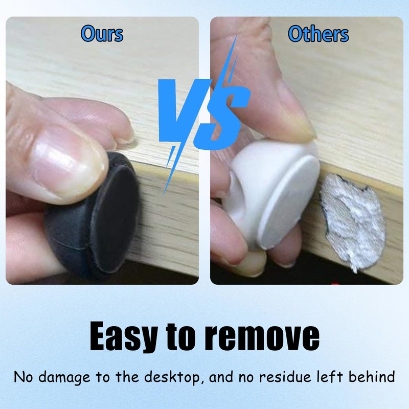 Cable Management Clips and Holders, Set of 24, White and