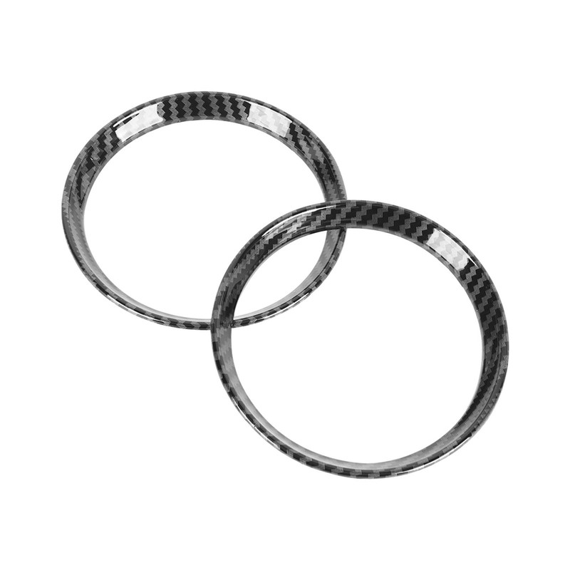 2Pcs Cup Holder Panel Cover Carbon Fiber Pattern Anti Scratch