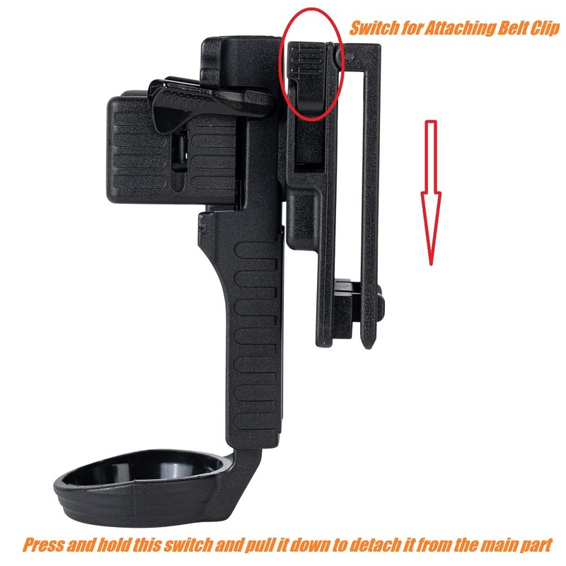 TACNEX Quick Release Flashlight Holder w/Duty Belt Clip Tactical Torch